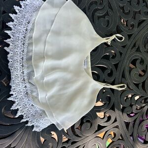 Glamorous Cream Blouse with Delicate Trim